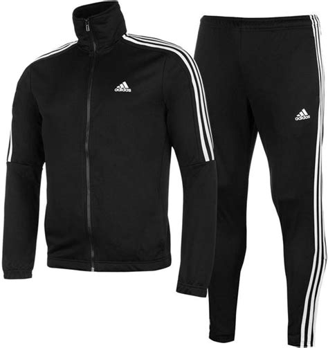 black and white adidas tracksuit